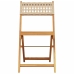Juego de bistro de 3 piezas ratán PE y madera maciza beige