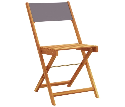 Juego de bistro de 3 piezas tela y madera maciza antracita