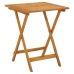 Juego de bistro de 3 piezas ratán PE y madera maciza beige