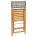 Set de comedor de jardín 5 piezas ratán PE madera maciza gris