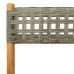 Set de comedor de jardín 5 piezas ratán PE madera maciza gris