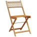Set de comedor de jardín 5 pzas ratán PE madera maciza beige