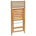 Set de comedor de jardín 5 pzas ratán PE madera maciza beige