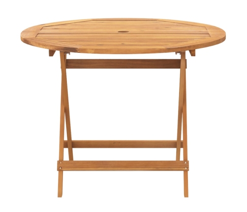 Set de comedor jardín 5 pzas polipropileno madera maciza negro