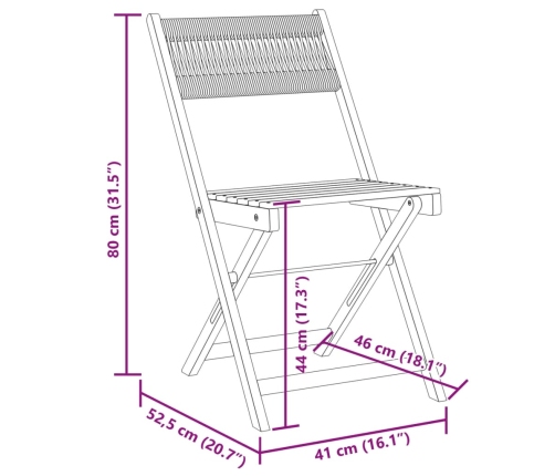 Set de comedor jardín 5 pzas polipropileno madera maciza gris