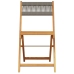 Set de comedor jardín 5 pzas polipropileno madera maciza gris