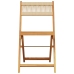 Set de comedor jardín 5 pzas polipropileno madera maciza beige