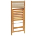 Set de comedor jardín 5 pzas polipropileno madera maciza beige