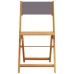 Set de comedor de jardín 5 pzas tela madera maciza antracita