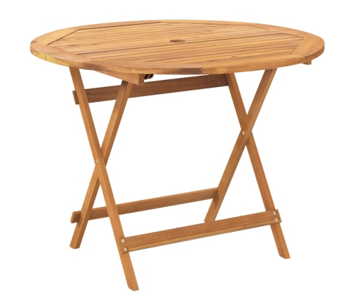Set de comedor de jardín 5 pzas tela madera maciza gris taupe
