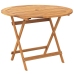 Set de comedor de jardín 5 pzas tela madera maciza gris taupe