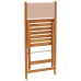 Set de comedor de jardín 5 pzas tela madera maciza gris taupe