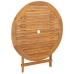 Set de comedor de jardín 5 pzas tela madera maciza gris taupe
