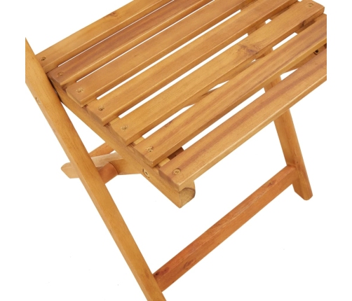 Set de comedor de jardín 5 pzas tela madera maciza gris taupe