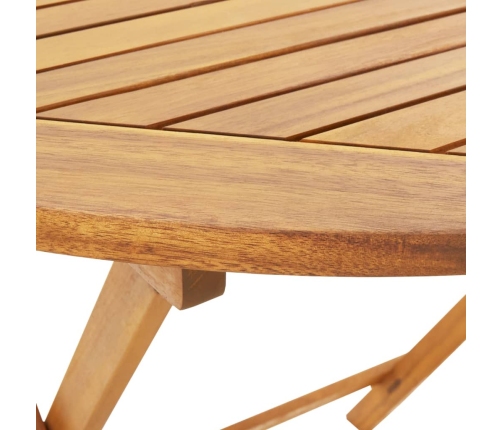 Set de comedor de jardín 5 pzas tela madera maciza gris taupe