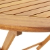 Set de comedor de jardín 5 pzas tela madera maciza gris taupe