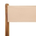Set de comedor de jardín 5 pzas tela madera maciza beige