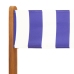 Set de comedor de jardín 5 pzas tela madera maciza azul blanco