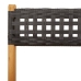 Set de comedor de jardín 5 pzas ratán PE madera maciza negro