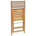Set de comedor de jardín 5 pzas ratán PE madera maciza beige
