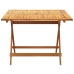 Set de comedor jardín 5 pzas polipropileno madera maciza negro