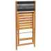 Set de comedor jardín 5 pzas polipropileno madera maciza negro