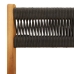 Set de comedor jardín 5 pzas polipropileno madera maciza negro