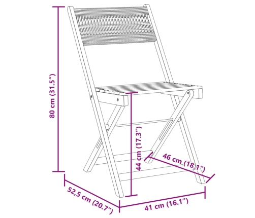 Set de comedor jardín 5 pzas polipropileno madera maciza gris