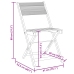 Set de comedor jardín 5 pzas polipropileno madera maciza gris