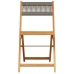 Set de comedor jardín 5 pzas polipropileno madera maciza gris