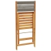 Set de comedor jardín 5 pzas polipropileno madera maciza gris