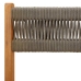 Set de comedor jardín 5 pzas polipropileno madera maciza gris