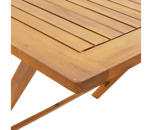 Set de comedor jardín 5 pzas polipropileno madera maciza beige