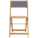 Set de comedor de jardín 5 pzas tela madera maciza antracita