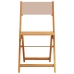 Set de comedor de jardín 5 pzas tela madera maciza gris taupe
