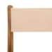 Set de comedor de jardín 5 pzas tela madera maciza beige