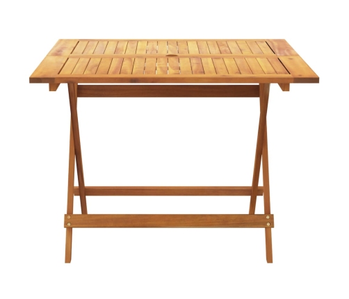Set de comedor jardín 5 pzas tela madera maciza estampado hojas