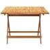 Set de comedor jardín 5 pzas tela madera maciza estampado hojas
