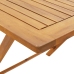 Set de comedor jardín 5 pzas tela madera maciza estampado hojas