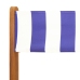 Set de comedor de jardín 5 pzas tela madera maciza azul blanco