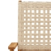 Juego de bistro de 3 piezas ratán PE y madera maciza beige