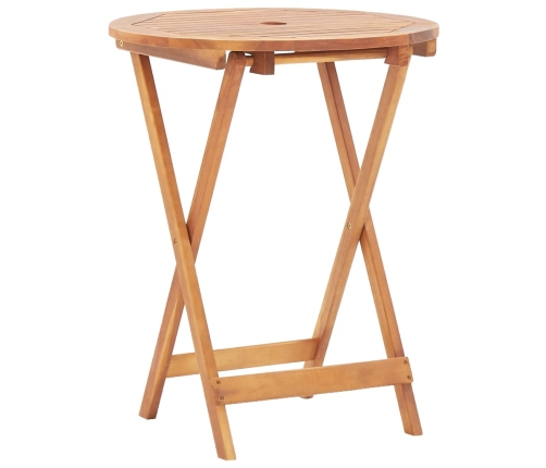 Juego de bistro de 3 piezas polipropileno y madera maciza gris