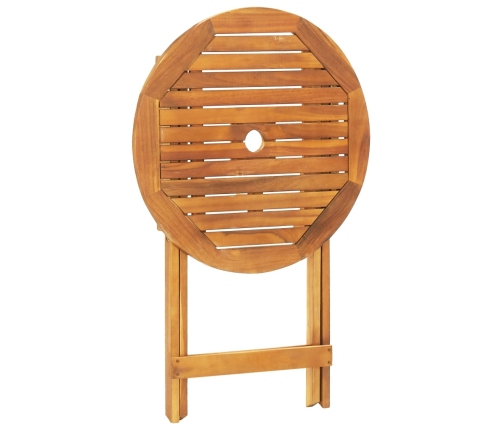 Juego de bistro de 3 piezas polipropileno y madera maciza gris