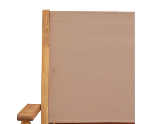 Juego de bistro de 3 piezas tela y madera maciza taupe