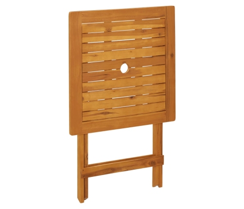 Juego de bistro de 3 piezas tela madera maciza estampado hojas
