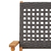 Set de comedor de jardín 5 pzas ratán PE madera maciza negro