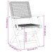Set de comedor de jardín 5 piezas ratán PE madera maciza gris