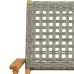 Set de comedor de jardín 5 piezas ratán PE madera maciza gris