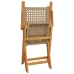 Set de comedor de jardín 5 pzas ratán PE madera maciza beige