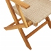 Set de comedor de jardín 5 pzas ratán PE madera maciza beige